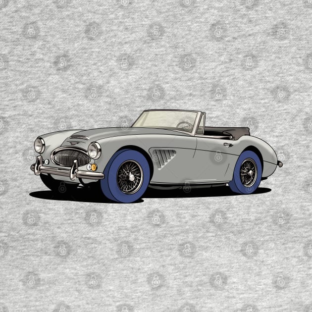 Austin-Healey 3000 in Silver Grey by Webazoot